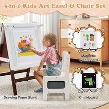 Load image into Gallery viewer, Height-adjustable Painting Easel with Chalkboard and Paper Holder
