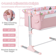 Load image into Gallery viewer, Baby Bassinet Crib Bedside Sleeper with Adjustable Height
