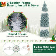 Load image into Gallery viewer, 5 FT/6 FT Pre-Lit Hinged Christmas Tree with Verdant Branches Tips
