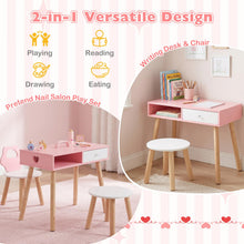 Load image into Gallery viewer, Kids Vanity Set, Girls Pretend Nail Salon Playset with Eye Shadow
