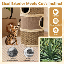Load image into Gallery viewer, Cat House for Indoor Cats, 3/4-Story Cat Hideaway Cave Bed
