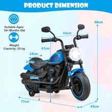 Load image into Gallery viewer, Kids Ride On Motorcycle, 6V Children Electric Motorbike with Training Wheels
