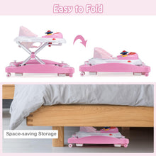 Load image into Gallery viewer, Baby Walker, 6 in 1 Foldable Toddler Push Along Walker with Wheels, Music Tray, Lights and Rocker Mode
