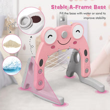 Load image into Gallery viewer, 3-in-1 Height Adjustable Basketball Stand with Football Goal and Ring Toss
