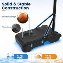 Load image into Gallery viewer, 10FT Portable Basketball Hoop and Stand with Wheels
