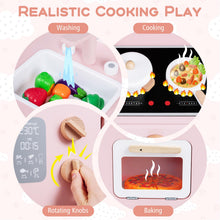 Load image into Gallery viewer, Wooden Kitchen Playset with Stoves and Cookware Accessories
