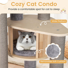 Load image into Gallery viewer, Tall Multi-Layer Cats Tower with Comfy Padded Top Perch, Private Condo
