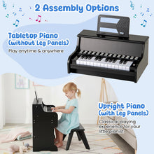 Load image into Gallery viewer, 25 Lighted Keys Kids Piano Keyboard with Stool and Adjustable Speed
