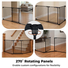 Load image into Gallery viewer, 3 Panel Foldable Pet Gate, Pressure Baby Gate with One-hand Opening
