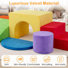 Load image into Gallery viewer, Toddler Climb and Crawl Foam Play Set, 6 Piece Educational Soft Foam Climbing Blocks

