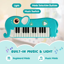Load image into Gallery viewer, 25 Key Portable Digital Piano with Built-in Music &amp; Light (Elephant)
