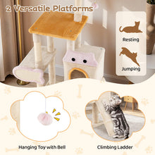 Load image into Gallery viewer, Cat Tree, 125cm Tall Modern Cats Tower with Plush Perch, Condo, Platforms
