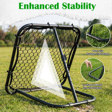 Load image into Gallery viewer, Foldable Football Rebounder Net, Football Training Net with Metal Frame, Adjustable Soccer Target Goal

