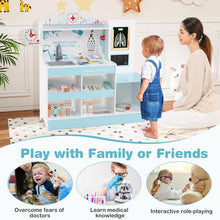 Load image into Gallery viewer, Wooden Doctor Play Set Kids Medical Center with Storage for Boys and Girls 3+ Years Old
