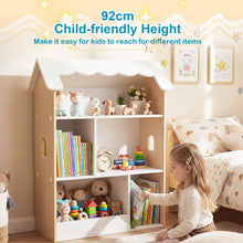 Load image into Gallery viewer, Kids Bookshelf, 3-Tier Wooden Toddler Book Toy Organizer
