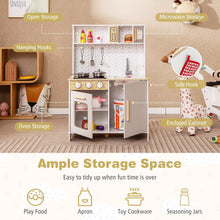 Load image into Gallery viewer, Toddler Wooden Toy Kitchen with Lights and Sounds
