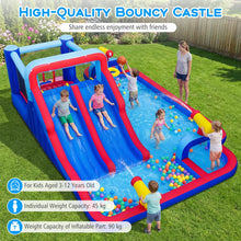 Load image into Gallery viewer, Inflatable Water Park, 5 in 1 Mega Kids Bouncy Castle with Dual Slides, Climbing Wall
