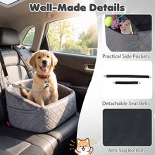 Load image into Gallery viewer, Dog Car Seat, Soft Travel Dog Booster Seat with Safety Straps
