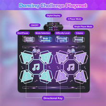 Load image into Gallery viewer, Kids Dance Mat, Electronic Play Mat with 4 Game Modes, 3 LED Speeds
