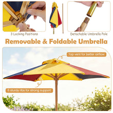 Load image into Gallery viewer, Kids Picnic Table Bench Set, Children 4 Seat Activity Play Table with Removable &amp; Folding Umbrella
