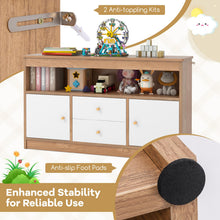 Load image into Gallery viewer, Kids Storage Cabinet, Wooden Children Bookcase with Open Shelf
