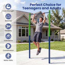 Load image into Gallery viewer, Outdoor In-Ground Pull Up Bar Station, Heavy Duty Metal Chin Up Bar with 5 Adjustable Heightsv
