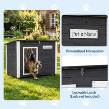 Load image into Gallery viewer, Natural Spruce Wood Frame Puppy Kennel with Removable Floor, Openable Asphalt Roof

