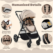 Load image into Gallery viewer, Baby Stroller, Foldable Toddler Pushchair with Adjustable Backrest/Canopy/Handle and Storage Bag
