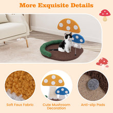 Load image into Gallery viewer, Mushroom Cat Bed, Multifunctional Cat Tree House Kitten Bed
