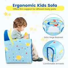 Load image into Gallery viewer, Kids Sofa Chair, Wooden Children Armchair with Cute Pattern and Non-slip Foot Pads
