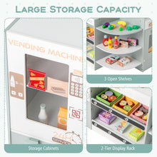 Load image into Gallery viewer, Kids Grocery Store Wooden Pretend Play Shop with Coffee Maker
