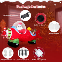 Load image into Gallery viewer, 7.2 Feet Animated Inflatable Santa on Plane

