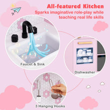 Load image into Gallery viewer, Kids Play Kitchen with 2 Stoves and Drawers and Dishwasher
