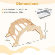 Load image into Gallery viewer, Kids Climbing Arch Sensory Table with Removable Collapsible Storage Bin and Rocker Board
