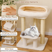Load image into Gallery viewer, Cat Tree, 61cm Comfy Plush Top Perch Bed, Sisal Scratching Posts
