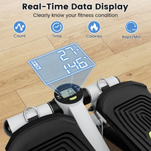 Load image into Gallery viewer, Mini Stepper for Workout, Portable Hydraulic Stepper with Resistance Bands, LCD Monitor
