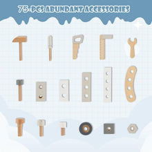 Load image into Gallery viewer, Kids Wooden Play Workbench with Blackboard and Tool Parts Set

