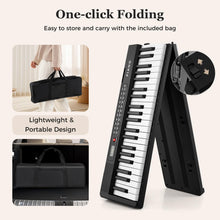 Load image into Gallery viewer, 88 Key Foldable Piano Keyboard with MIDI Wireless Connection and Microphone
