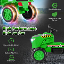 Load image into Gallery viewer, Kids Ride On Tractor and Trailer, 12V Battery Powered Toy Car with Remote Control
