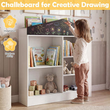 Load image into Gallery viewer, Kids Dollhouse Bookshelf with Chalkboard for Kids Room, Nursery, Playroom
