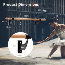 Load image into Gallery viewer, 4FT Wall-Mounted Ballet Bar
