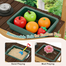 Load image into Gallery viewer, Pretend Mud Kitchen Play Kitchen with Removable Sink and Planter Boxes
