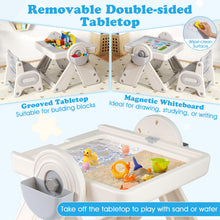 Load image into Gallery viewer, 6-in-1 Multi-activity Children Table &amp; Chair Folding Art Easel Set
