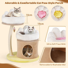 Load image into Gallery viewer, Cat Tree, 83cm Cute Cat Tower with Sisal Scratching Post, Washable Padded Top Perch, Cat Condo, Interactive Ball
