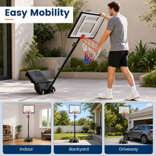 Load image into Gallery viewer, 10FT Portable Basketball Hoop and Stand with Wheels
