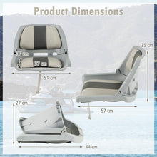 Load image into Gallery viewer, Folding Boat Seat with Waterproof Low Back
