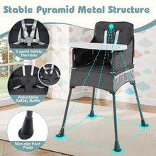 Load image into Gallery viewer, Foldable High Chair for Babies and Toddlers | Baby Highchair with 2-Level Adjustable Tray
