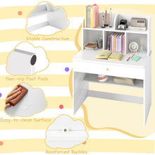 Load image into Gallery viewer, Kids Wooden Study Desk with Drawer and Storage Shelf
