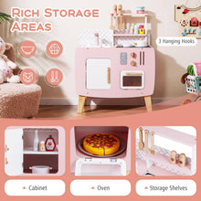 Load image into Gallery viewer, Wooden Kitchen Playset with Stoves and Cookware Accessories
