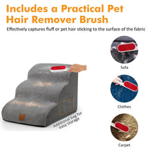 Load image into Gallery viewer, 3 Tiers Dog Ladder with Removable Cover and Non-Slip Bottom
